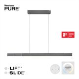 Neuhaus - PURE - Hanglamp - Donker Grijs - e-Lift + e-Slide L 120-200 cm