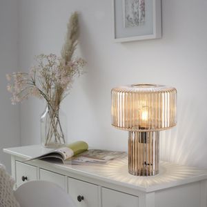 Design tafellamp van amber glas - Andro