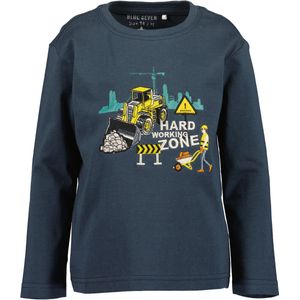 Blue Seven - Shirt - Donkerblauw - Lange Mouwen - Regular Fit