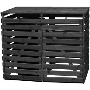 Promadino Mülltonnenbox "Vario V" für 2 Tonnen