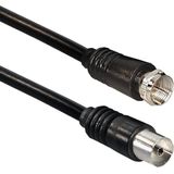F - Coax IEC Coaxkabel - Zwart - 7,5 Meter