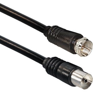 F - Coax IEC Coaxkabel - Zwart - 7,5 Meter