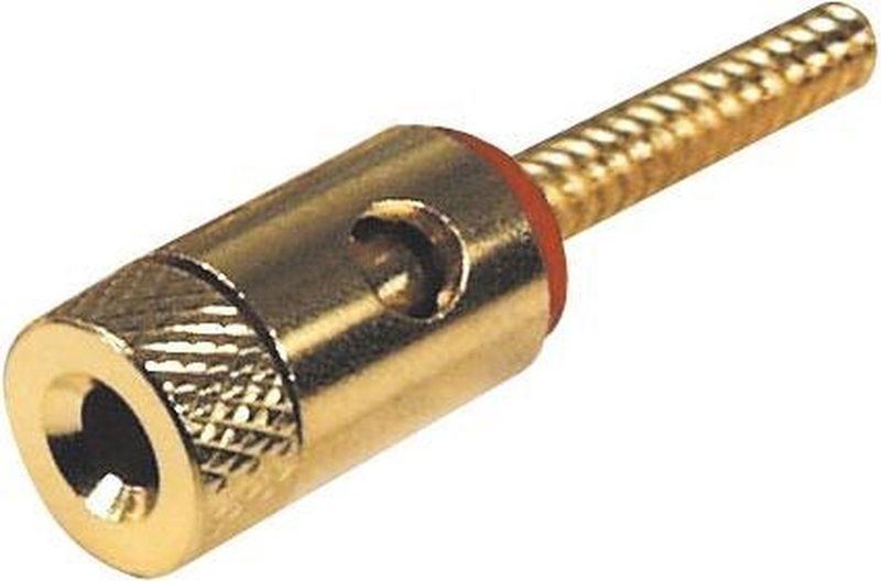 Speaker Binding Post - Rood - Verguld - Geschikt voor Kabels tot 4mm