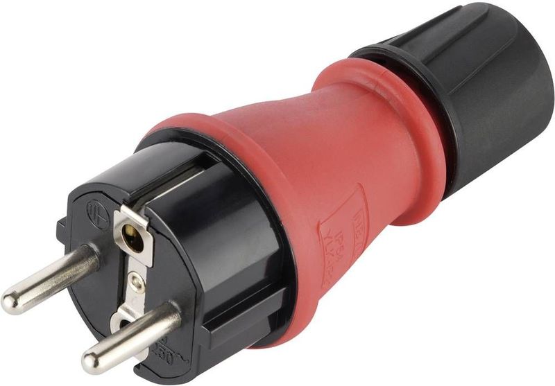 Maxtrack NV 48 L Stekker met randaarde Kunststof Zwart/rood IP54