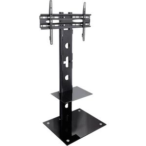 Vloerstandaard voor 32-65 inch schermen tot 40kg Zwart met Legplank