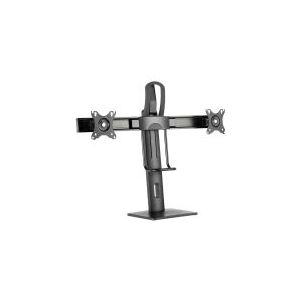 My Wall bureaustandaard voor 2 monitoren tot 27 inch - crossbar / full motion met veersysteem / zwart