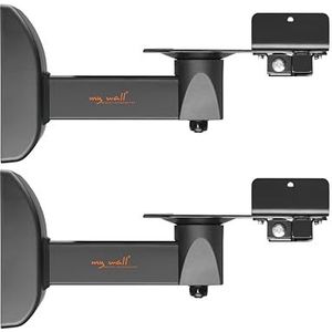 mywall Lautsprecher Wandhalterung HB7L, Universale Wandhalterung für Lautsprecher Neigbar und Schwenkbar, Halterung für Boxen mit Belastung bis 15 kg, Boxenhalterung, Speaker Wall Mount, 2er Set