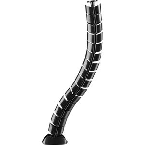 Aexit Zwart 42 mm x 35 mm flexibele gespleten gegolfde buisdraad Kabelgoot Buispijp 4.5M