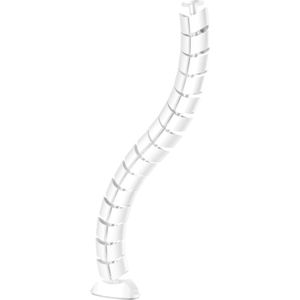 mywall Kabelgeleiding HZ44SL met een lengte tot 730 mm, kabelmanagement voor bureaus met schroefbevestiging, kabelslang-kabelgoot rond, 2-voudig kanaalsysteem met modulaire wervelstructuur