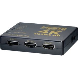 HDMI schakelaar 5 naar 1 / met afstandsbediening en IR extender - versie 1.4 (4K 30Hz)