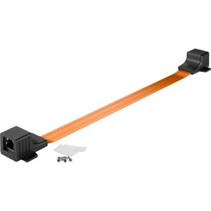 UTP CAT5 Fast Ethernet RJ45 deur/raam adapter / oranje - 0,25 meter