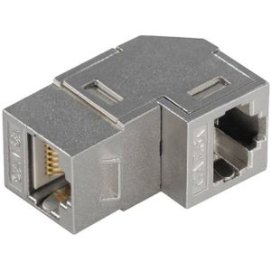 Haaks RJ45 Netwerkkabel Koppelstuk - RJ45 (v) - RJ45(v) - 8P8C - STP - Metaal