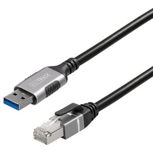 MAXTRACK USB A LAN-adapter - C540-2L - USB-A 3.0 naar RJ45 LAN-adapter, USB-A Ethernet-adapter 1 Gbit/s, compatibel met MacBook, notebooks, metalen look, draagbaar en dun, plug & play