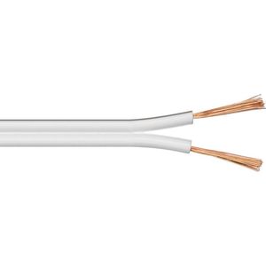 Luidsprekerkabel CCA 2 x 0,75mm2 - Wit - 25 meter