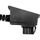 Maxtrack - TF 20 L - Aansluitkabel - Zwart - 10 m - 1x Telefoonstekker Duitsland (TAE-F) - 1x LAN (10/100 MBit/s)