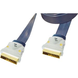 Premium 21-pins Scart kabel - plat - 3 meter