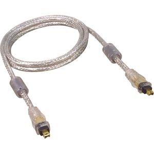 Premium FireWire 400 kabel met 4-pins - 4-pins connectoren / transparant - 3 meter