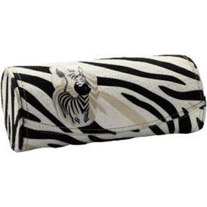 Kinder brillenkoker zebra wit