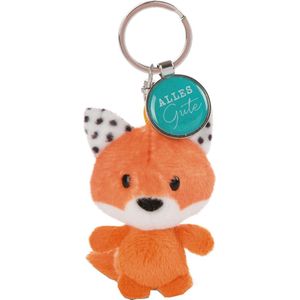 Nici Sleutelhanger Alles Gute Junior 7 Cm Pluche Oranje/Turquoise