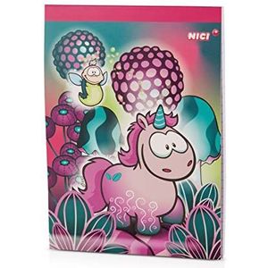 Notitieblok eenhoorn Midnight Floral DIN A6 kleurrijk geruit 60 vellen 80 g FSC-papier - een geweldig cadeau-idee