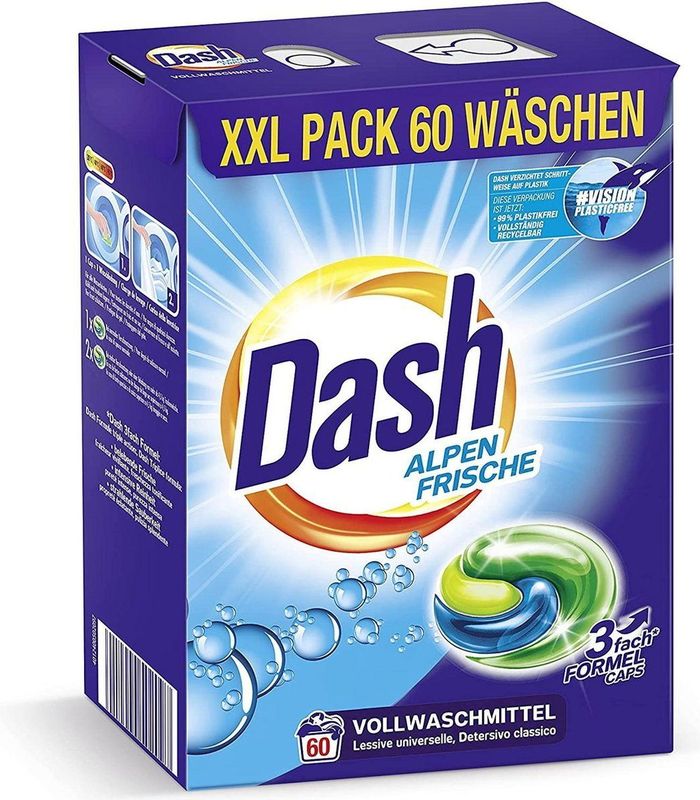 Dash Pods Alpen Frische XXL-Pack 60 Wasbeurten