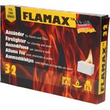 Flamax barbecue aanmaakblokjes - 32x stuks - BBQ/vuurkorf/openhaard