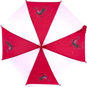 Esprit paraplu meisje lang kindergarten pony roze donker rood