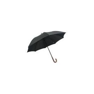 Pierre Cardin, Designer paraplu zwart met bruin houten handvat opent automatisch, Zwart, Eén maat