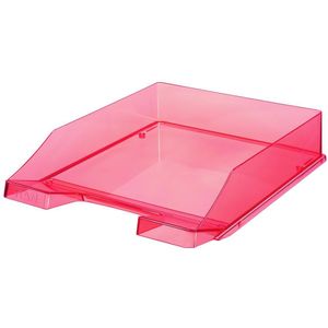 Briefablage klassik din A4 din C4 Polystyrol Farbe: rot transparent