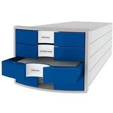 HAN Schubladenbox Impuls  blau 1012-14, DIN C4 mit 4 Schubladen