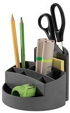 HAN Schreibtisch-Organizer RONDO KARMA öko-grau 100% Recyclingmaterial 9 Fächer 14,0 x 14,0 x 10,9 cm