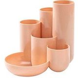 HAN Schreibtisch-Organizer CAMPUS pastellorange Polystyrol 6 Fächer 13,1 x 15,4 x 13,7 cm