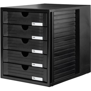 HAN ladekast - 5 gesloten laden - zwart - HA-1450-13