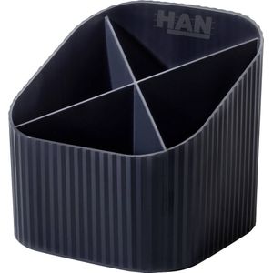 HAN Stiftehalter KARMA schwarz Polystyrol 4 Fächer 11,1 x 11,1 x 10,5 cm