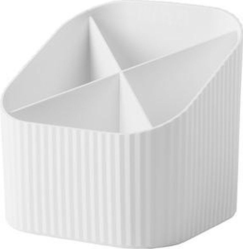 HAN Stiftehalter Re-X-LOOP weiß 100% Recyclingmaterial 4 Fächer 11,1 x 12,1 x 10,6 cm