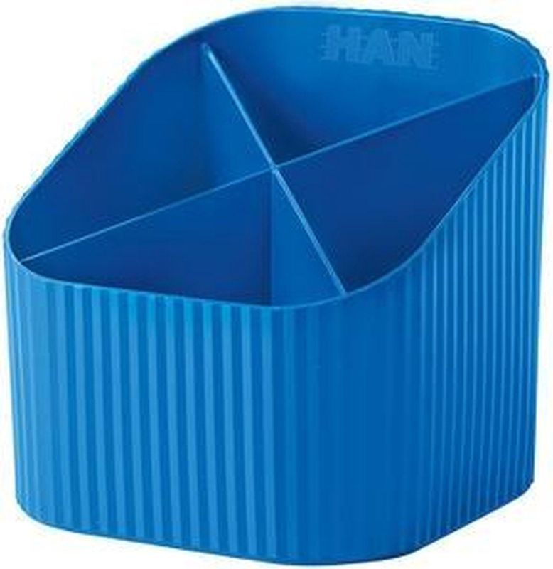 HAN pennenkoker - Re-X-LOOP - 4-vaks - blauw - 100% gerecycled materiaal - HA-17238-914