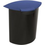 HAN - Afvalinzet MOON - Zwart-Blauw - 5 Stuks - Volume 6,0 Liter - Met Deksel