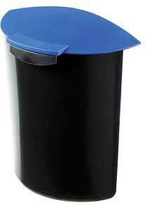 HAN - Afvalinzet MOON - Zwart-Blauw - 5 Stuks - Volume 6,0 Liter - Met Deksel