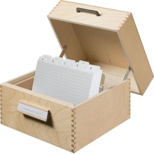 HAN kaartenbak - A5 dwars - hout - voor maximaal 900 kaarten - HA-505