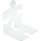 Han CD/Buchstütze Puzzle im 2er-Pack transluzent klar