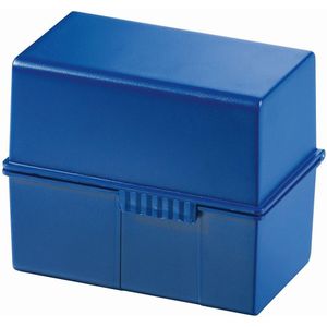 HAN kaartenbak - A7 breed - kunststof blauw - voor 300 kaarten - HA-977-14