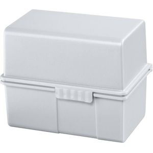 Karteibox A8 quer inkl. 100 Karten und A-Z Register lichtgrau