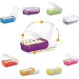 Han Karteibox Croco A8 quer max. 500 Karten blau/transparent