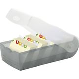 Karteibox Croco A8 transluzent grau