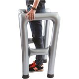Oplaasbaar looprek voor oudere mensen - Zilver - 80 cm - Abraham/Sara tuinpop pensioen feestartikel