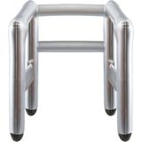 Oplaasbaar looprek voor oudere mensen - Zilver - 80 cm - Abraham/Sara tuinpop pensioen feestartikel