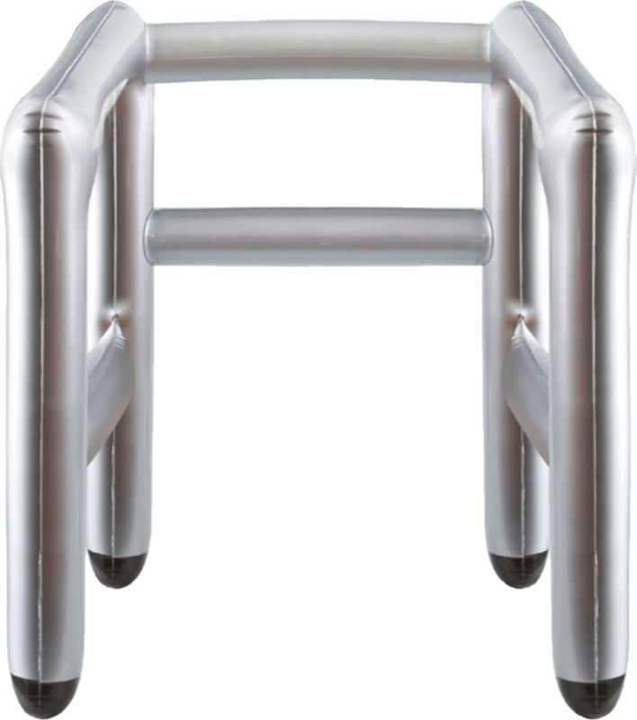 Oplaasbaar looprek voor oudere mensen - Zilver - 80 cm - Abraham/Sara tuinpop pensioen feestartikel