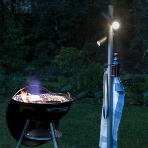 Paul Basic Plus grilllamp, magnetisch, barbecue-accessoires, 2 x 360 graden batterijvoeding, staande lamp of tafellamp voor woonkamer, outdoor, barbecue zonder batterij en nog veel meer.