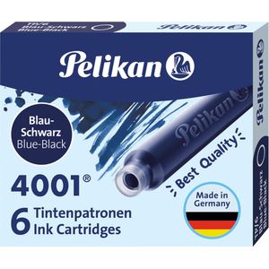 Pelikan - Inktpatroon 4001 blauw/zwart | Pak a 6 stuk | 10 stuks