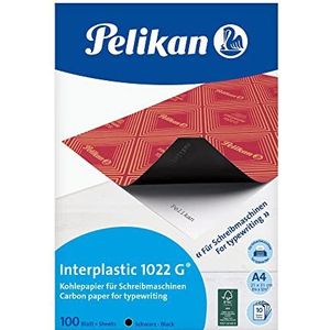 Pelikan 404400 100 vellen interplastic carbonpapier 1022G A4 (zwart)